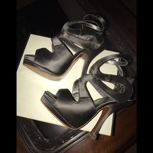 Leon Max Charcoal stiletto sandal